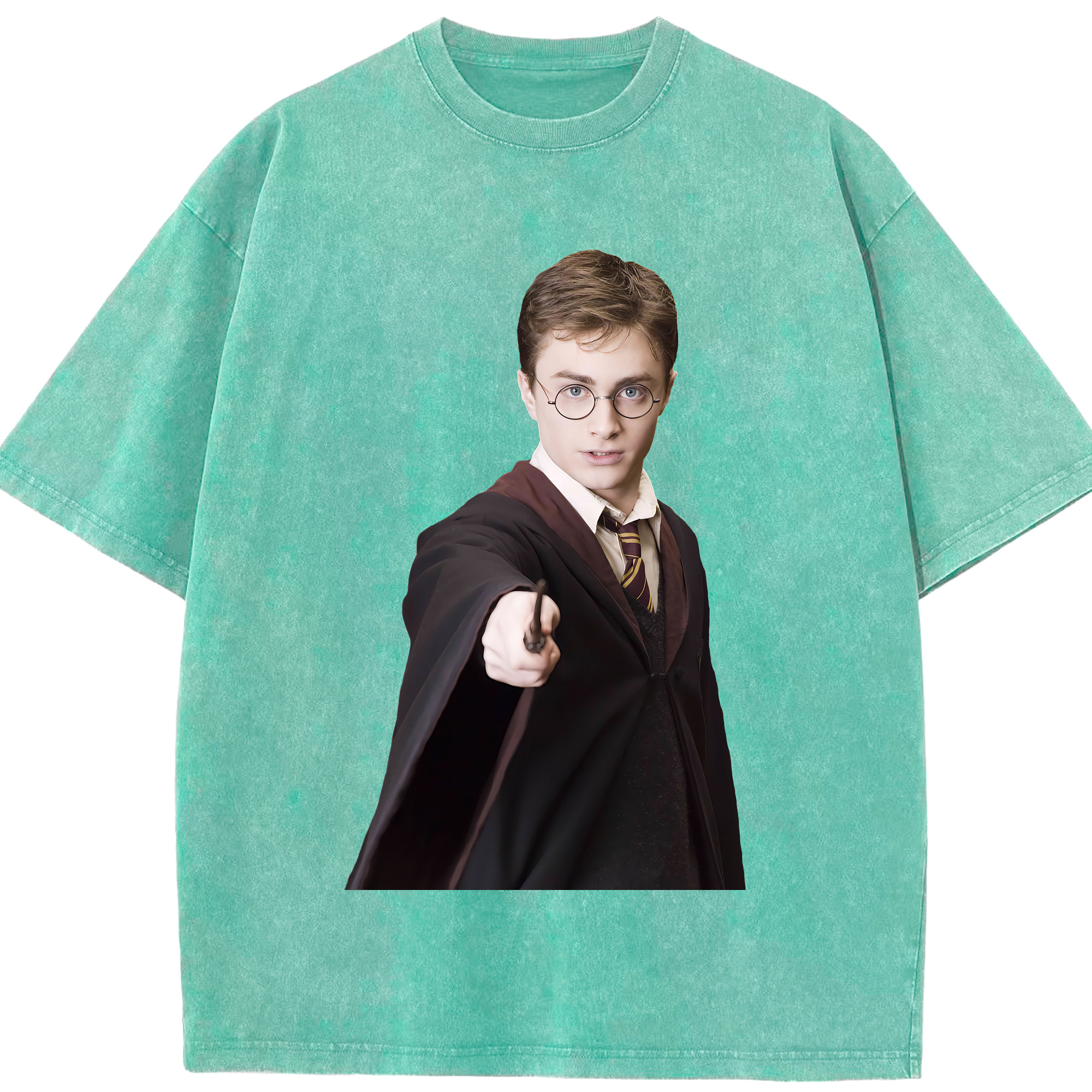 （画像用） Harry Potter ハリー・ポッターシリーズ 綿100% ヴィンテージ風 半袖Tシャツ（フロントプリント）